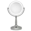 Zadro Cordless Led Lighted Makeup Mirror With 5x/1x - Satin Nickel