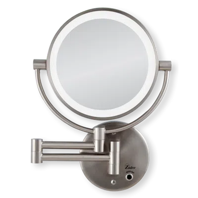 Zadro Cordless Led Lighted Wall Mounted Makeup Mirror - 10x/1x Magnification In Silver