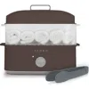 Zadro Countertop Towel Steamer With Tongs In Chocolate