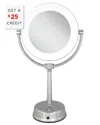 Zadro Lexington Customizable Sunlight Led Lighted Vanity Mirror, 10x/1x Magnification In Metallic