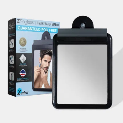 Zadro Fogless Shower Mirror With Suction Cup & Squeegee - 6631645184187 In Black