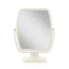 Zadro Geo, Makeup Mirror With 5x/1x Magnification - Egret In White