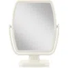 Zadro Geo Makeup Mirror With Magnification In Egret