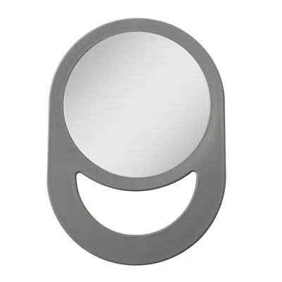 Zadro Hand Mirror With Large Handle - Gray