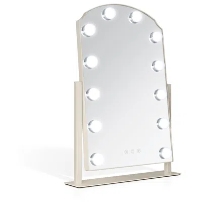 Zadro Hollywood Matte Neutral 12-light Led Vanity Makeup Mirror