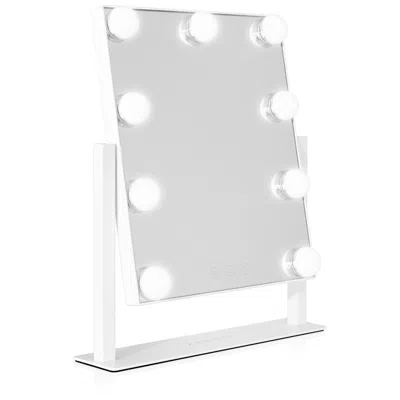 Zadro Hollywood Matte White 9-light Led Vertical Makeup Mirror
