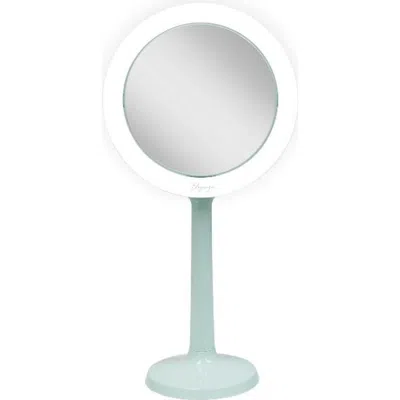 Zadro Hudson Lighted Makeup Mirror With 8x/1x Magnifications & Suction Cup In Seafoam