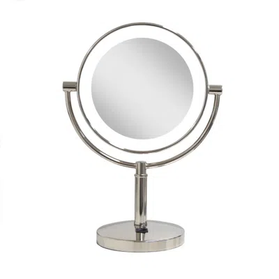 Zadro Laguna Lighted Makeup Mirror With 10x/1x Magnifications In Polished Nickel