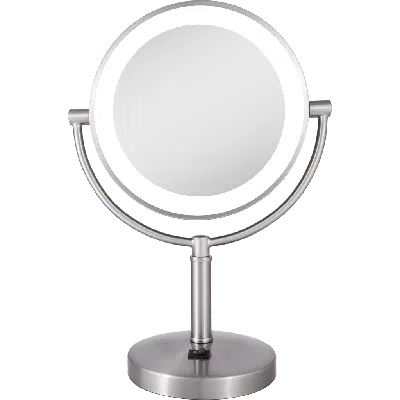 Zadro Laguna Lighted Makeup Mirror With 5x/1x Magnifications In Satin Nickel