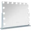 Zadro Large Horizontal Hollywood Makeup Mirror With Lights In French Blue