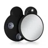 Zadro Led Lighted Compact Mirror With 10x, Suction Cups - Black In Black