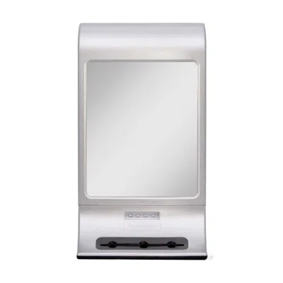 Zadro Led Lighted Fogless Shower Mirror With Suction Cup & Holder - Silver In Metallic