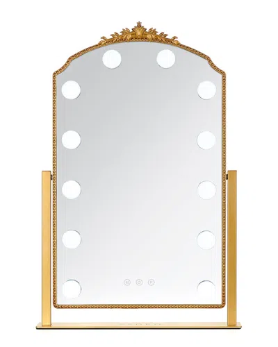 Zadro Led Lighted Hollywood Mirror With Gilded Décor In Gold