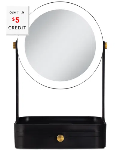 Zadro Led Lighted Makeup Mirror W/ Tray & Drawer With $5 Credit In Black
