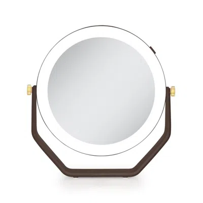 Zadro Led Lighted Makeup Mirror With 5x/1x Magnifications - Chocolate In Brown