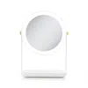 Zadro Led Lighted Makeup Mirror With 5x/1x, Tray & Phone Holder - White In White