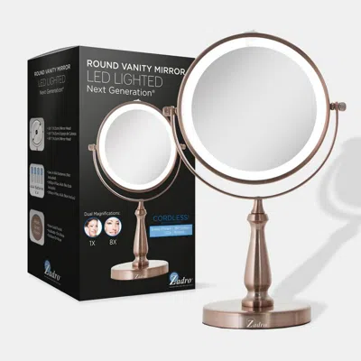 Zadro Led Lighted Makeup Mirror With 8x/1x Magnification - Rose Gold