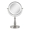 Zadro Led Lighted Makeup Mirror With 8x/1x Magnification - Satin Nickel