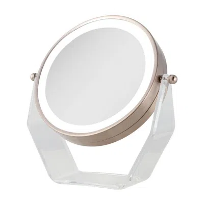 Zadro Led Lighted Makeup Mirror With Magnifications - Rose Gold