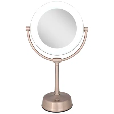 Zadro Lexington 20 3/4" High Rose Gold Plug-in Led Vanity Mirror