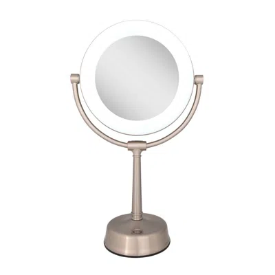 Zadro Lexington Lighted Makeup Mirror With 10x/1x Magnification In White