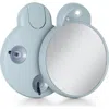 Zadro Lighted Compact Mirror With 10x Magnification & Retractable Suction Cups In Blue