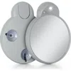 Zadro Lighted Compact Mirror With 10x Magnification & Retractable Suction Cups In Gray