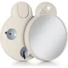 Zadro Lighted Compact Mirror With 10x Magnification & Retractable Suction Cups In Neutral