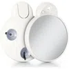 Zadro Lighted Compact Mirror With 10x Magnification & Retractable Suction Cups In White