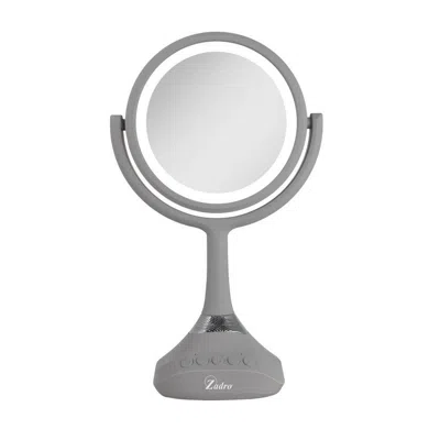 Zadro Lighted Makeup Mirror 5x/1x, Bluetooth & Usb Charging Port - Gray