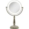 Zadro Lighted Makeup Mirror With 10x/1x Magnification & Touch Base Controls In Polished Nickel