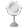 Zadro Lighted Makeup Mirror With 10x/1x, Smart Dimming Control - Satin Nickel