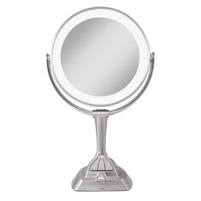 Zadro Lighted Makeup Mirror With 10x/1x, Smart Dimming Control - Satin Nickel