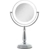 Zadro Lighted Makeup Mirror With 5x/1x Magnification & Touch Base Controls In Chrome