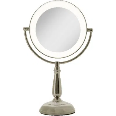 Zadro Lighted Makeup Mirror With 5x/1x Magnification & Touch Base Controls In Polished Nickel