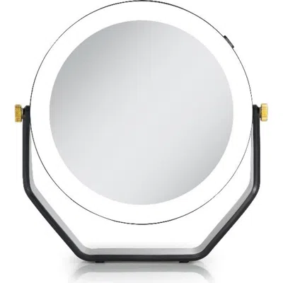 Zadro Lighted Makeup Mirror With 5x/1x Magnifications, Swivel & Battery In Black