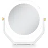 Zadro Lighted Makeup Mirror With 5x/1x Magnifications, Swivel & Battery In White