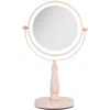 Zadro Lighted Makeup Mirror With 8x/1x Magnifications In Blush