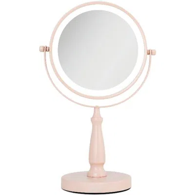 Zadro Lighted Makeup Mirror With 8x/1x Magnifications In Blush