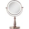 Zadro Lighted Makeup Mirror With 8x/1x Magnifications In Rose Gold