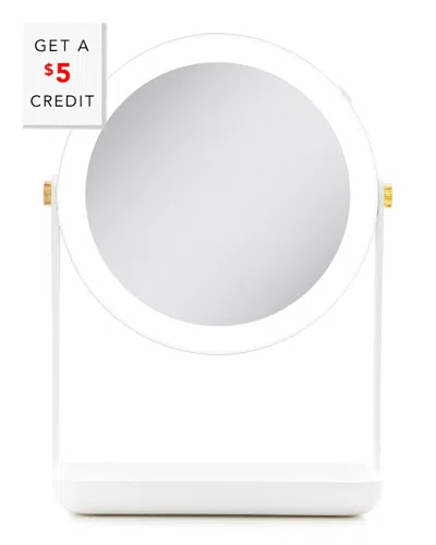 Zadro Lighted Makeup Mirror With Accessory Tray & Phone Holder With $5 Credit In White