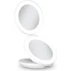 Zadro Lighted Travel Mirror With Magnification & Folding-to-compact