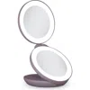 Zadro Lighted Travel Mirror With Magnification & Folding-to-compact
