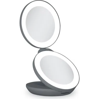 Zadro Lighted Travel Mirror With Magnification & Folding-to-compact In Black