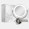 Zadro Lighted Wall Mounted Makeup Mirror With 10x/1x Battery/cord - Chrome In Silver
