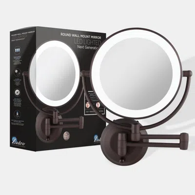 Zadro Lighted Wall Mounted Makeup Mirror With 10x/1x Battery/cord - Oil Rubbed Bronze