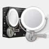 Zadro Lighted Wall Mounted Makeup Mirror With 10x/1x Battery/cord - Satin Nickel