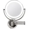 Zadro Lighted Wall Mounted Makeup Mirror With 10x/1x Magnification & Extendable Arm In Chrome