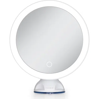 Zadro Lighted Wall Mounted Suction Cup Makeup Mirror With 10x Magnification In Pattern