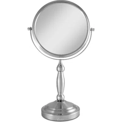 Zadro Makeup Mirror With 10x/1x Magnifications In Satin Nickel